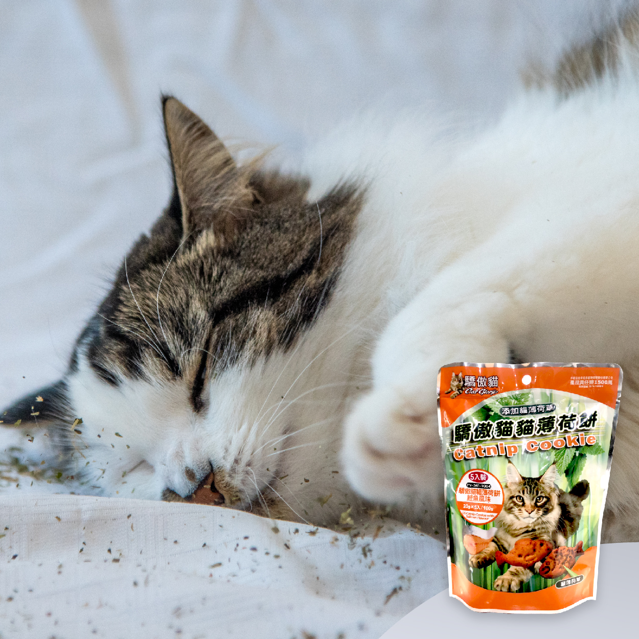 驕傲貓 貓薄荷餅 鮭魚風味  山珍海味一次融入 天然的食材營養滿分