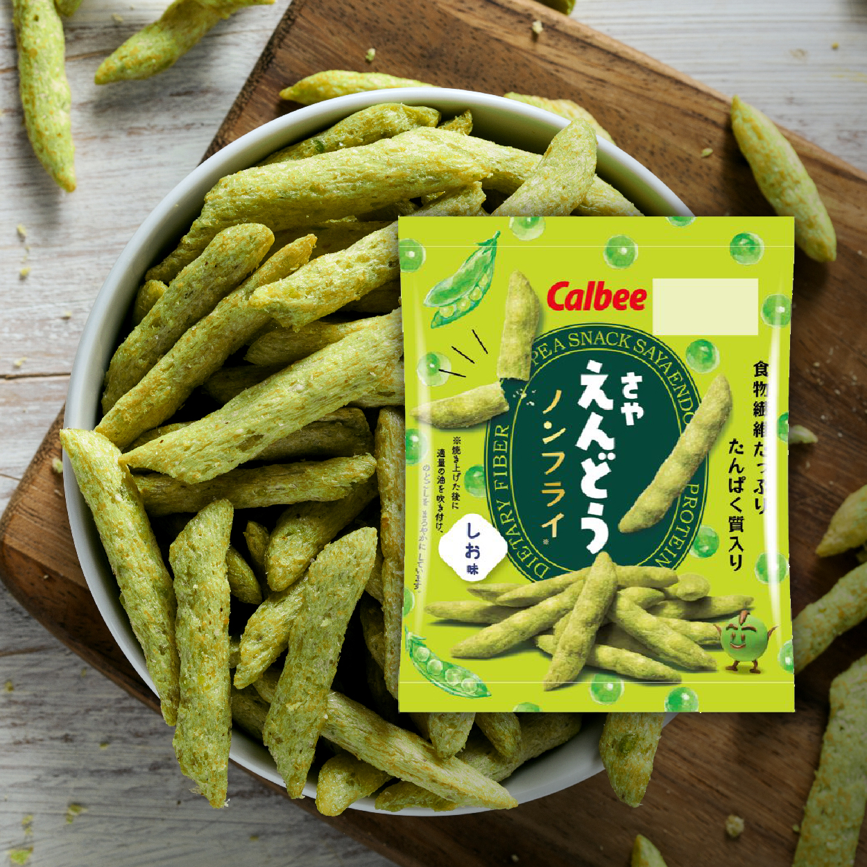 Calbee 卡樂比 豌豆條 (鹽味) 富含膳食纖維與豆類營養素 烘烤製成少負擔