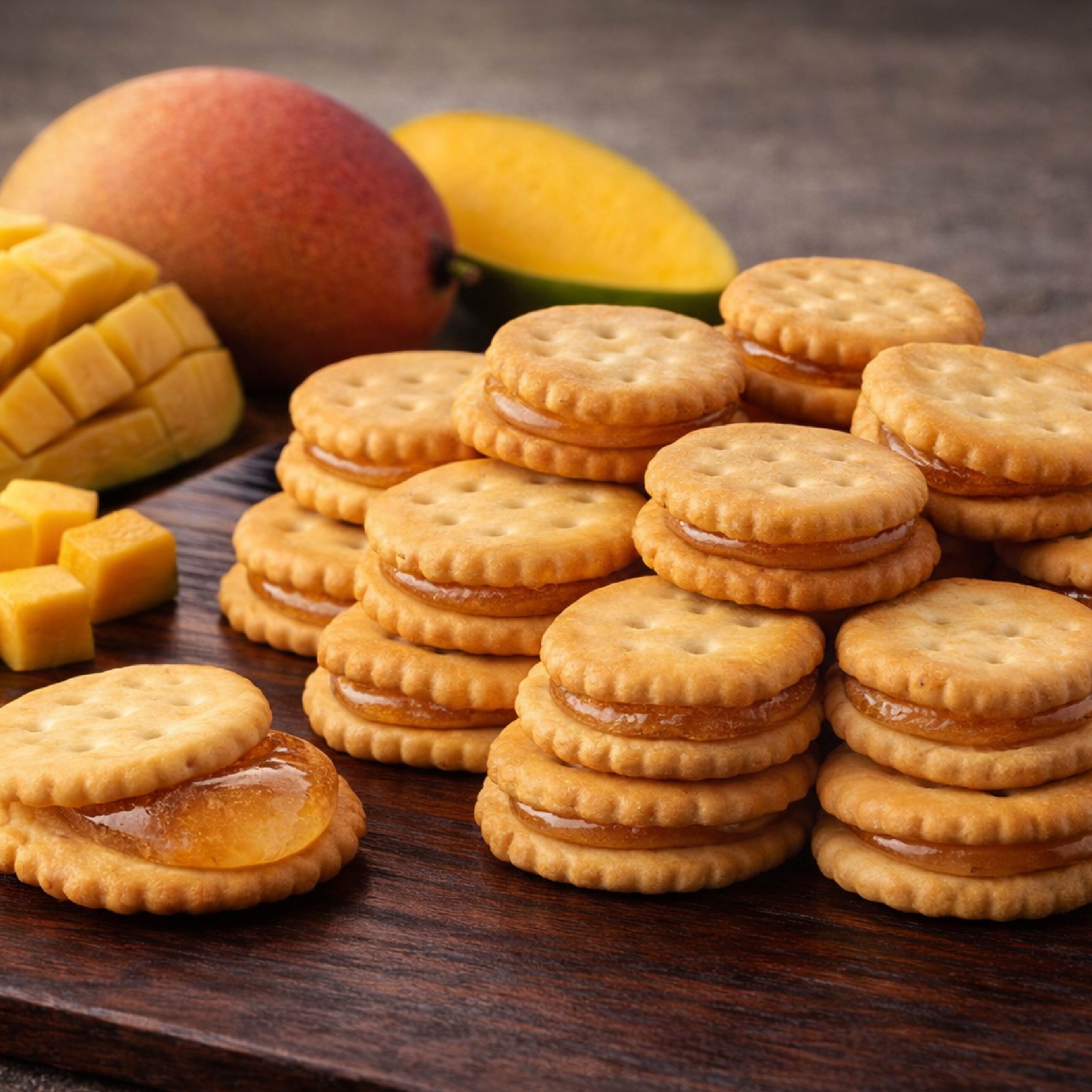 埔心鄉農會 金蜜芒果麥芽餅 不黏牙的黃金傳說！金蜜芒果麥芽餅，酥脆餅乾夾住濃縮果香