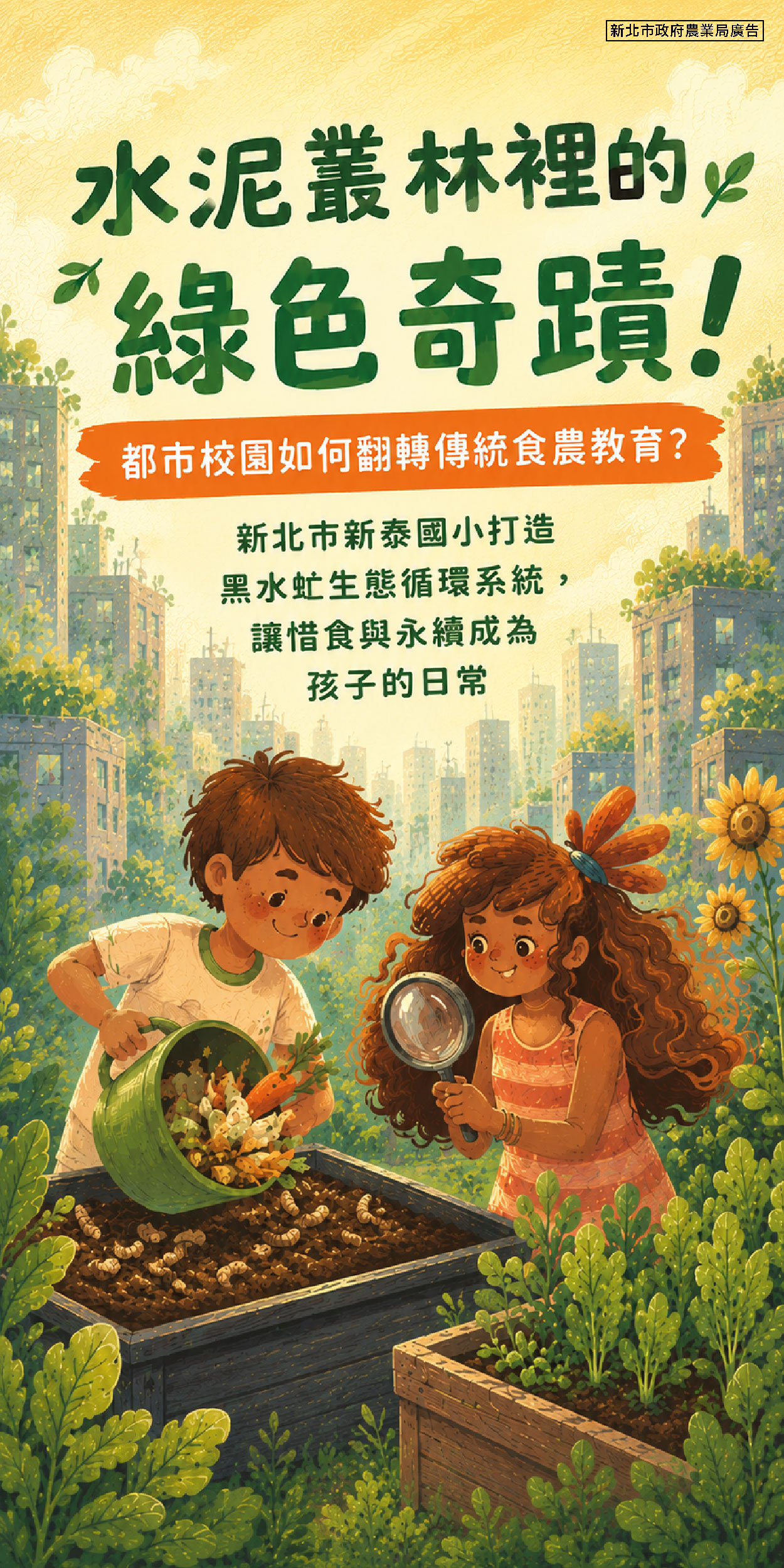 永續循環就從校園裡做起！新北市新泰國小為孩子創造豐富食農教育課程與場域