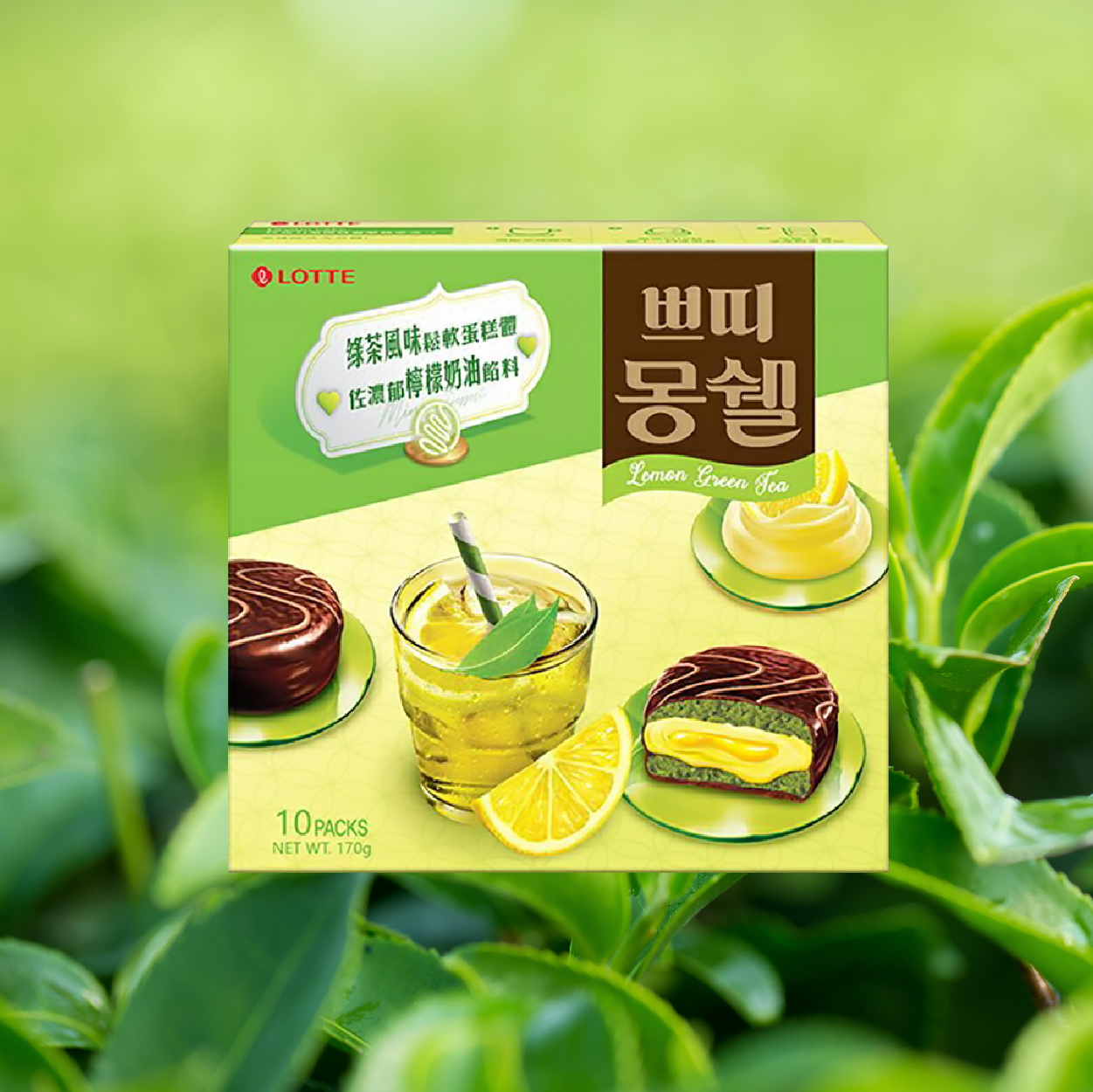 LOTTE樂天 迷你夢幻巧克力派(檸檬綠茶風味) 韓國超商必買夯品