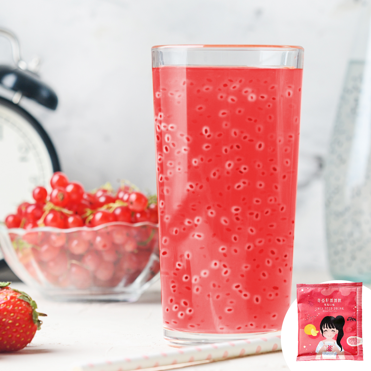 午茶夫人 奇亞籽漂漂飲(莓果口味) 養顏美容 促進消化 酸酸甜甜好滋味