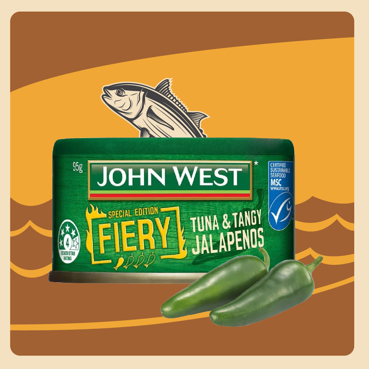 JOHN WEST 墨西哥辣椒風味鮪魚 澳洲銷售第一的鮪魚罐頭