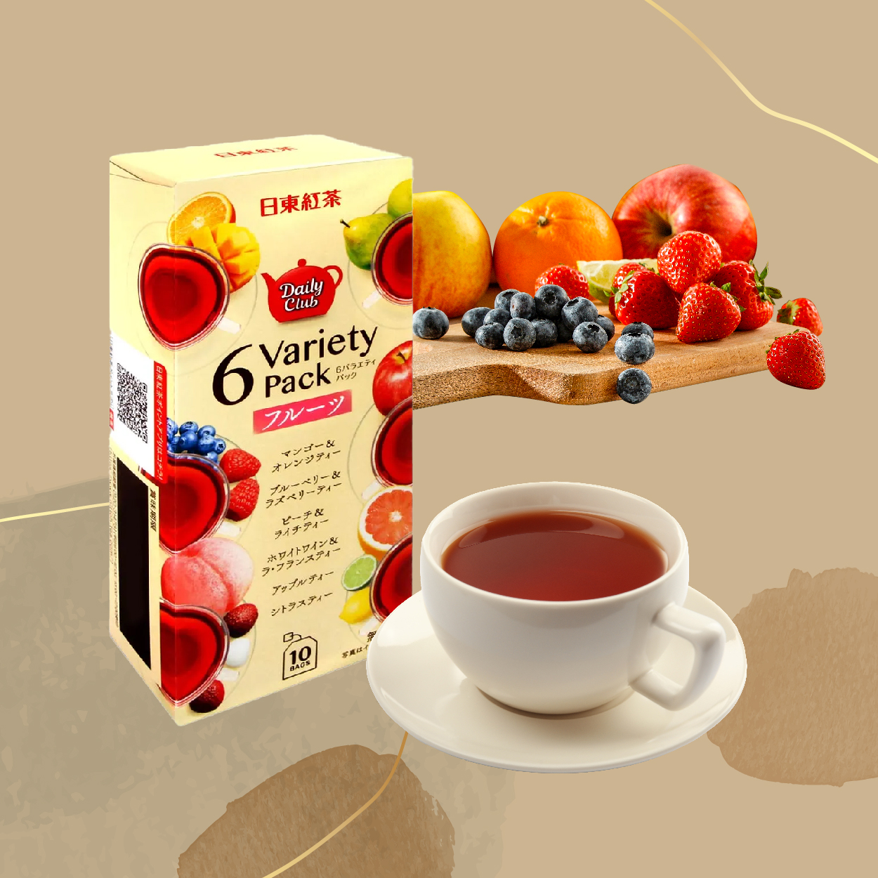 日東紅茶  Daily水果茶（綜合水果茶風味）醇厚水果茶風味 享受愜意好時光