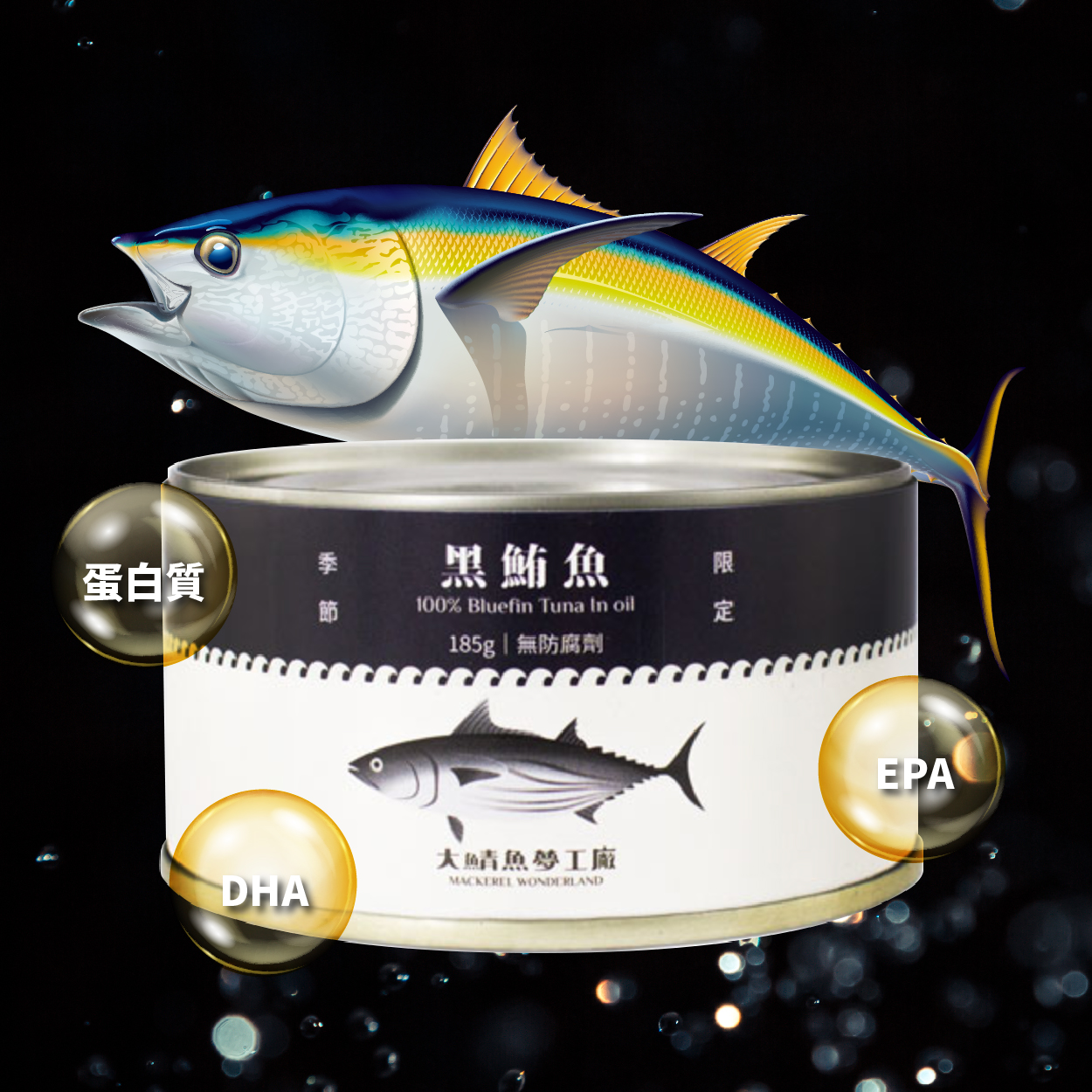 大鯖魚夢工廠 黑鮪魚罐頭  罐頭界的愛馬仕 尊絕不凡的黑鑽石