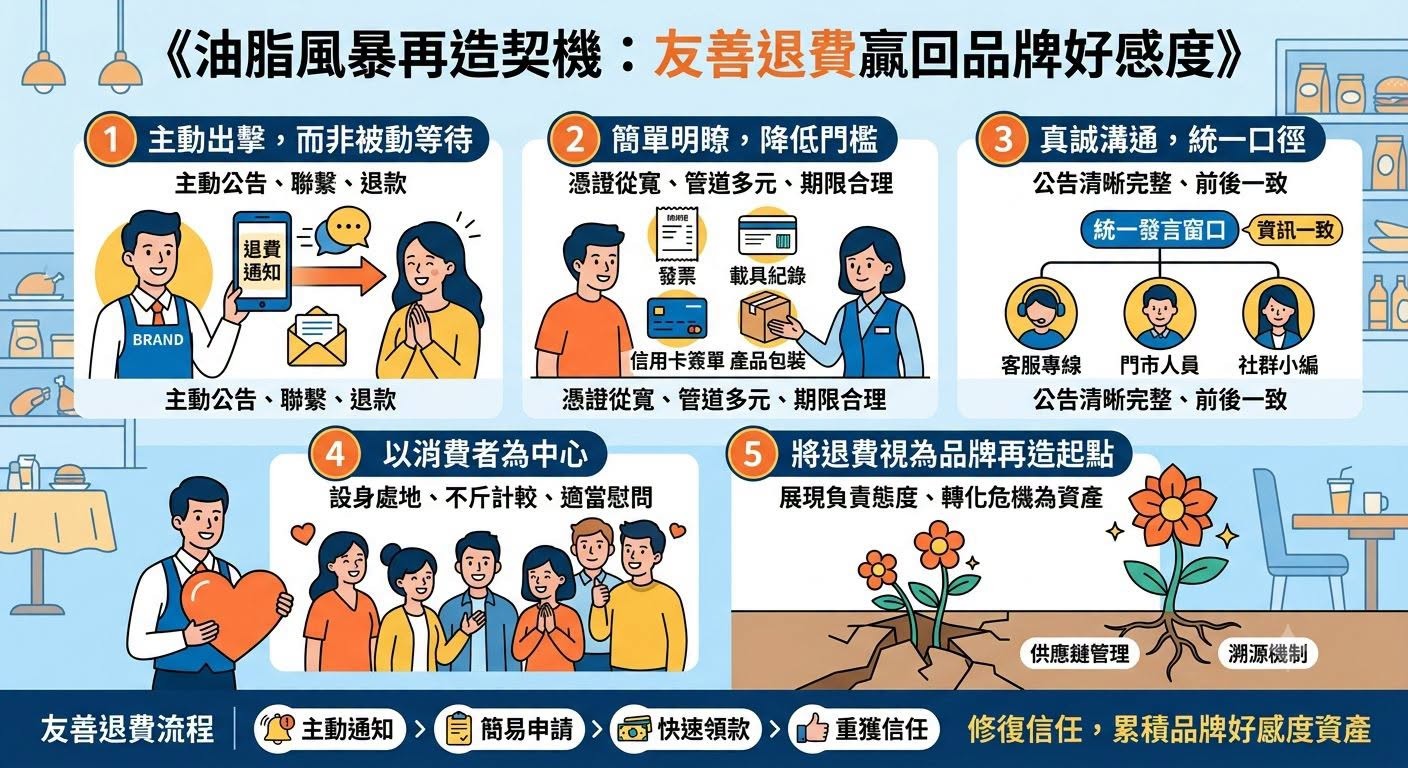 問題油事件考驗品牌危機處理！主動退款、降低門檻如何成為信任修復關鍵？