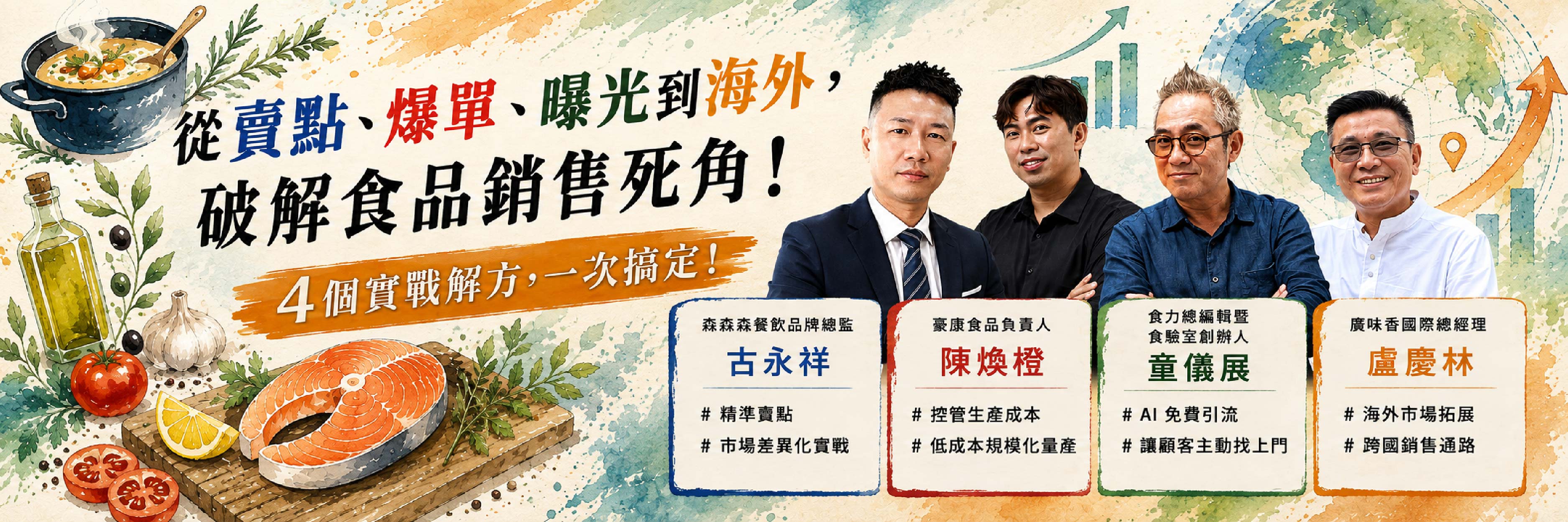 從食品研發到市場聲量：讓你的產品被看見、被試吃、被搜尋、被推薦
